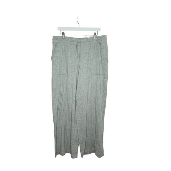 On 34th Heather Gray Wide Leg Drawstring Pants Size XL Soft Lounge Casual - Picture 1 of 6